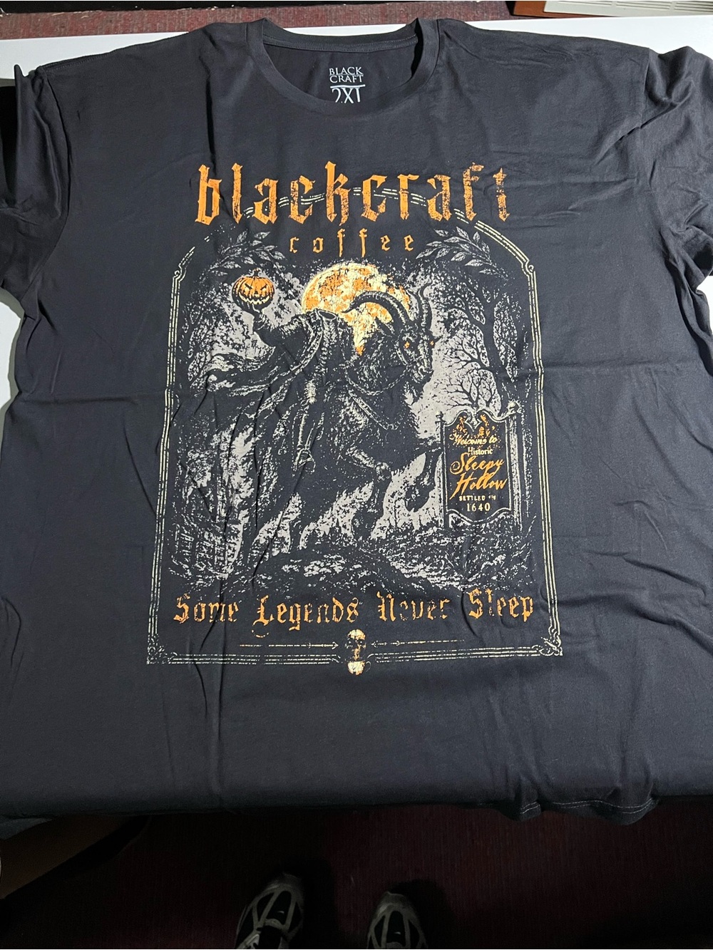 Blackcraft Cult Coffee Sleepy Hollow Some Legends Never Sleep T Shirt NWT 2XL